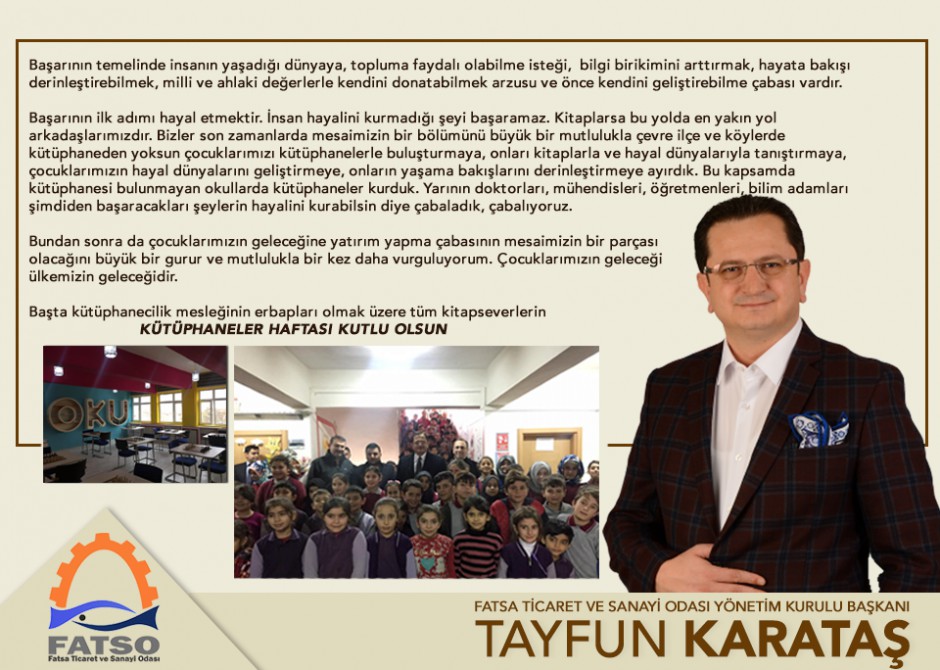 27 Mart Kütüphaneler Haftası Kutlama Mesajı